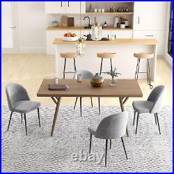 2 Pieces Modern Dining Chairs Upholstered Fabric Bucket Seat for Living Room