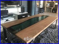 24x36 Epoxy Table, Custom Walnut Dining Table, Dining Room Table, Kitchen Table