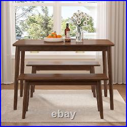 3 Pieces Rectangular Kitchen Dining Table Breakfast Table Set Dining Room K5P9