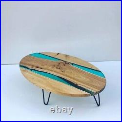 30''x48'' Oval epoxy Coffee table Epoxy Resin Dining Table Handmade decor