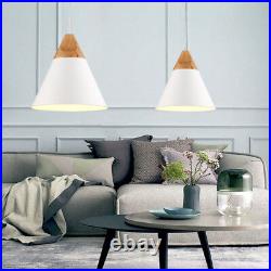 3X Bar Lamp White Pendant Light Wood Ceiling Lights Kitchen Chandelier Lighting