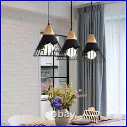 3X Bar Pendant Light Kitchen Lamp Dining Room Ceiling Light Wood Pendant Light