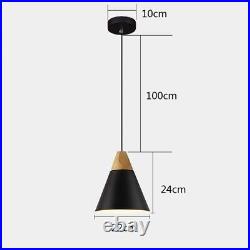 3X Home Lamp Kitchen Pendant Light Shop Ceiling Lights Black Chandelier Lighting