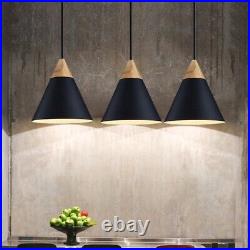 3X Home Lamp Kitchen Pendant Light Shop Ceiling Lights Black Chandelier Lighting