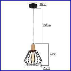 3X Kitchen Pendant Light Home Lights Bar Ceiling Lamp Black Chandelier Lighting