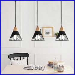 3X Kitchen Pendant Light Wood Ceiling Light Bar Lamp Dining Room Pendant Lights