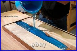 4'x2.5' Epoxy Wooden coffee dining room kitchen handmade Table Top Decor home h1