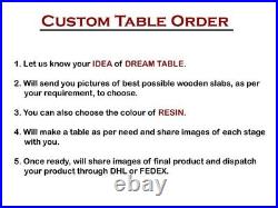 42 Stunning Round Epoxy Resin Tabletop Handmade Dining Room Decor