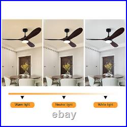 42 Wood LED Ceiling Fan Light With Remote Control Bedroom Dining Room Chandelier