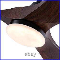 42 Wood LED Ceiling Fan Light With Remote Control Bedroom Dining Room Chandelier