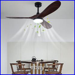 42 Wood LED Ceiling Fan Light With Remote Control Bedroom Dining Room Chandelier