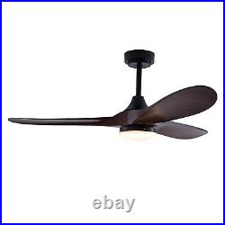 42 Wood LED Ceiling Fan Light With Remote Control Bedroom Dining Room Chandelier