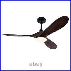 42 Wood LED Ceiling Fan Light With Remote Control Bedroom Dining Room Chandelier