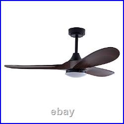 42 Wood LED Ceiling Fan Light With Remote Control Bedroom Dining Room Chandelier