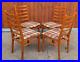 4x-Dining-Room-Chairs-Vintage-Designer-Wood-60er-Sprossenstuhl-Danish-60s-B-01-srl