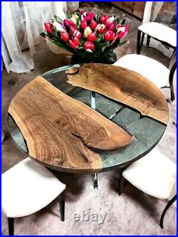 54 Epoxy Resin Round Tabletop Modern Dining Room Centerpiece Home Decor