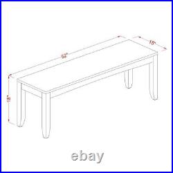 6-Pc Dining Table with bench-Dining Table with Leaf and 4 Dining