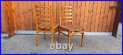 6x Dining Room Chairs Vintage Designer Chair Wood 60er Sprossenstuhl Danish