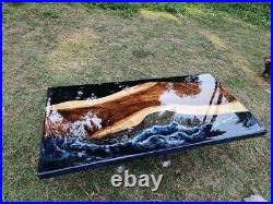 72 x 36Custom Epoxy Tabletop Wood and Resin Fusion Dining Table Upgrade