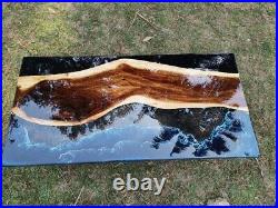 72 x 36Custom Epoxy Tabletop Wood and Resin Fusion Dining Table Upgrade