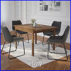 Angel Arianna 5 pc Dining Set with 4 Chairs and One Table in Walnut / Charcoal