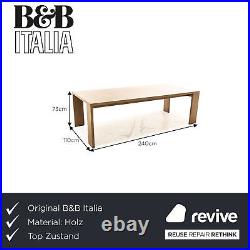 B&B Italia Apta Rectangular Table Wood Dining Table Oak Braun Designer Antonio