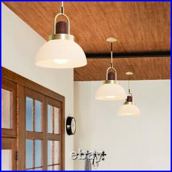 Bar Pendant Light Glass Lamp Kitchen Chandelier Lighting Wood Home Ceiling Light