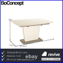 BoConcept Milano Wood Dining Table White Ausziehfunktion 140/190 X 75 x 100