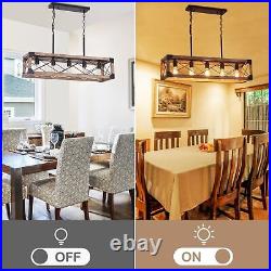 Bribyit Farmhouse Kitchen Island Lighting, 5-Light Dining Room Light Fixture