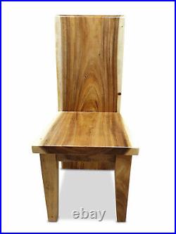 Chair Acacia Suar Solid Wood Dining Room Sitting Stool Table Seating Furniture