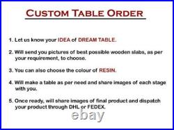 Clear Epoxy Table, Epoxy Wooden table, Transparent epoxy Table, Epoxy Table Top