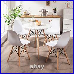 Costway Dining Table Set Modern 5 PCS For 4 Round Dining Room Table Set WithSolid