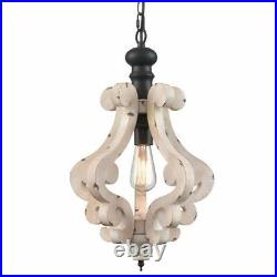 Country Shabby Chic Weathered Wood Chandelier Light Pendant Indoor Lighting 21