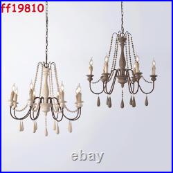 Creative Rural French Wooden Chandelier Living Room Dining Room Retro Light