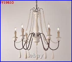 Creative Rural French Wooden Chandelier Living Room Dining Room Retro Light