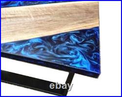 Custom Made Epoxy Resin Handmade Dining Room Table Tops Natural Wood Home Décor