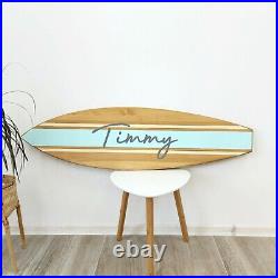 Customized wood surfboard wall art decor 35'' Handmade