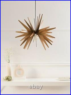 DEZAART EXPLOSION Wood Pendant Light Modern Industrial Design