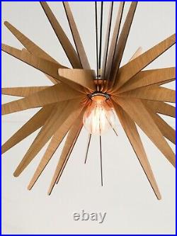 DEZAART EXPLOSION Wood Pendant Light Modern Industrial Design