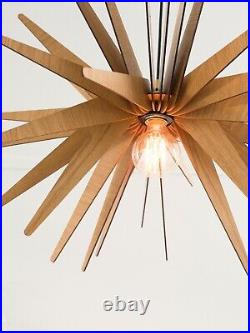 DEZAART EXPLOSION Wood Pendant Light Modern Industrial Design