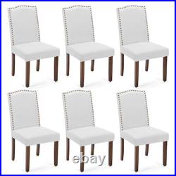DUMOS Dining Chairs Set of 6, Fabric Dining Room Chairs, Upholstered Parsons