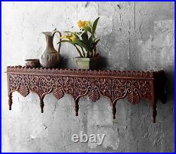 Designer Wood Carving Wall Shelf Wall bracket Wood/Unique Hand Carved Engraved