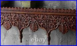 Designer Wood Carving Wall Shelf Wall bracket Wood/Unique Hand Carved Engraved