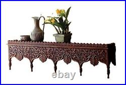 Designer Wood Carving Wall Shelf Wall bracket Wood/Unique Hand Carved Engraved