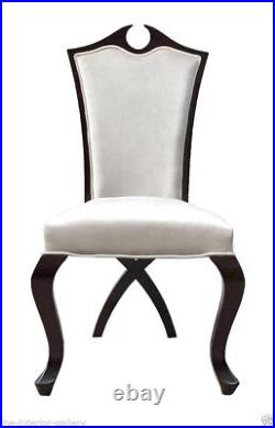 Dining Chair Modern Dining Room Chair Solid Wood Beige Velvet Mistique
