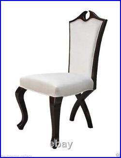 Dining Chair Modern Dining Room Chair Solid Wood Beige Velvet Mistique