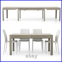 Dining Table Extensible Modern Oak Grey Design Hall Living Room