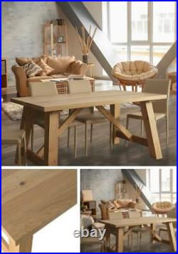 Dining Table Oak Veneer Modern Design Home Living Room Studio