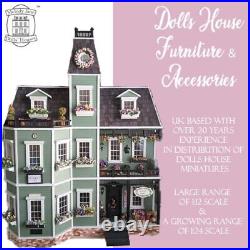 Dolls House Art Deco Serving Trolley Miniature JBM Walnut Dining Room Furniture