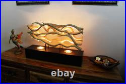 Driftwood Table Lamp 62cm Antique Wood Wood Lamp Floor Lamp Cottage